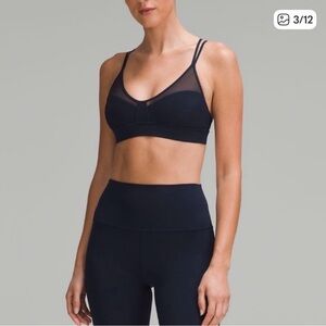lululemon Athletica Navy Anew Sports Bra Sz 10